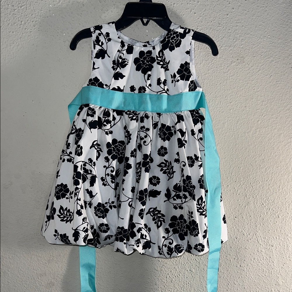 Polly Flinders Black and White Floral Dress
